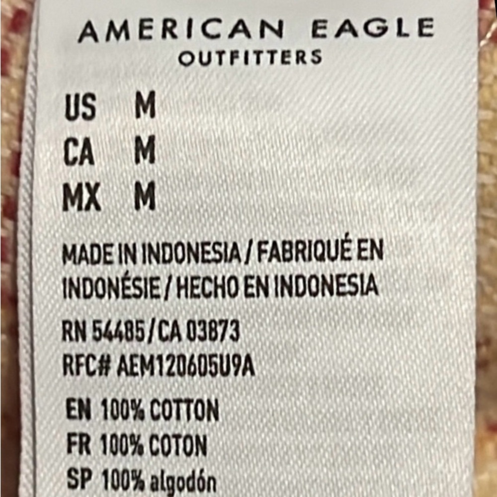 American Eagle Plaid Button Up Top - image 6